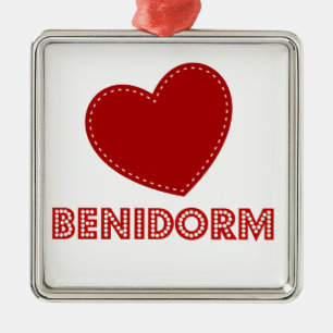 I Liebe Benidorm Ornament Aus Metall
