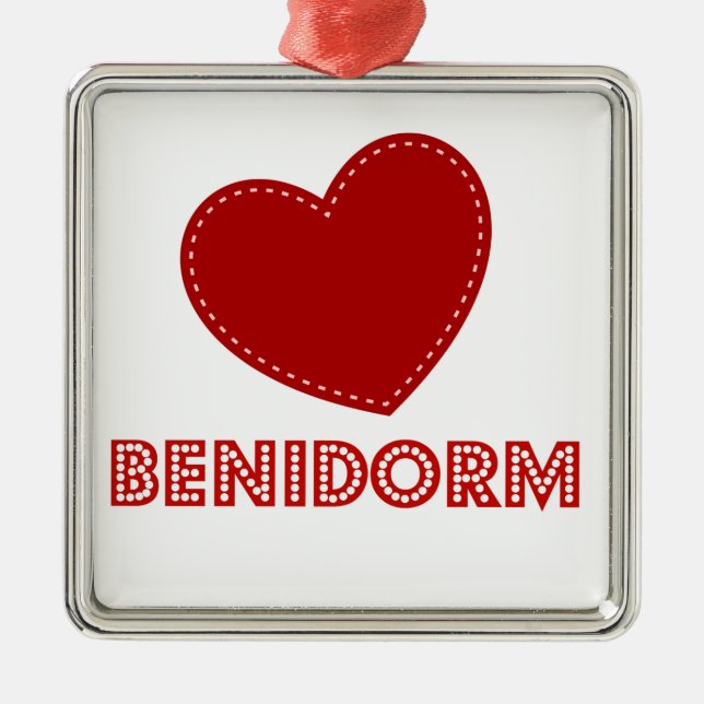 I Liebe Benidorm Ornament Aus Metall (Vorne)