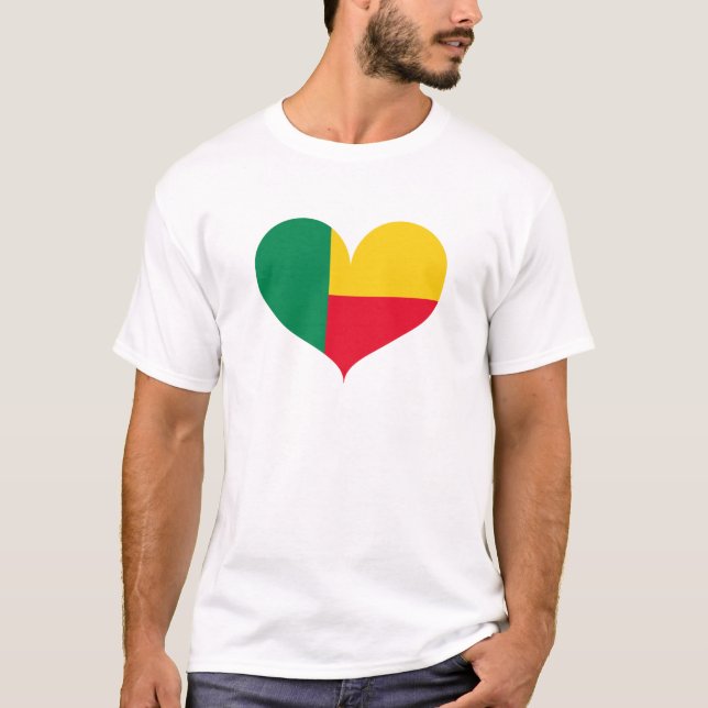 I Liebe Benin Flag T-Shirt (Vorderseite)