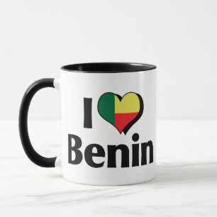 I Liebe Benin Flag Tasse