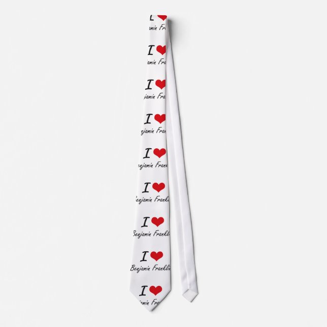 I Liebe Benjamin Franklin Krawatte (Vorderseite)