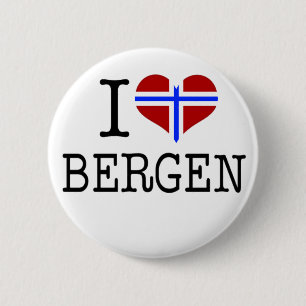 I Liebe Bergen Button