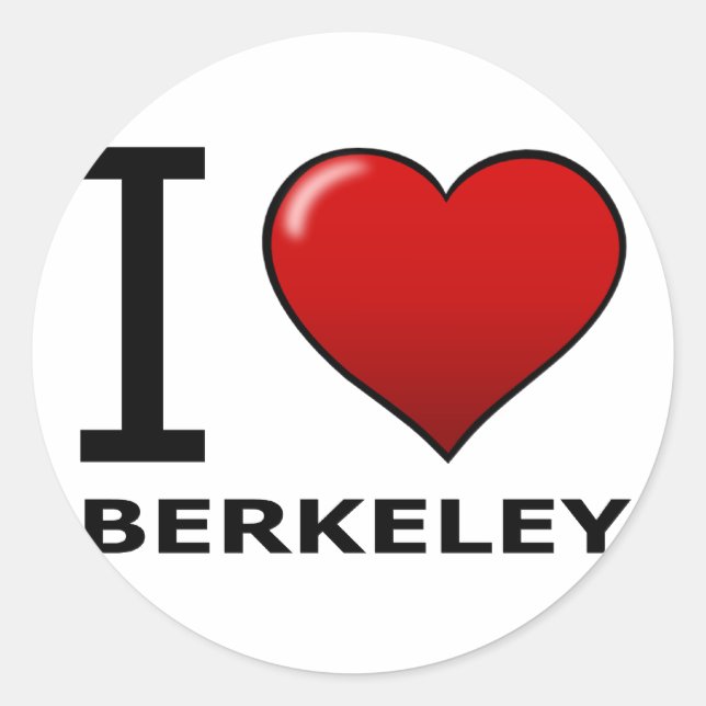 I LIEBE BERKELEY, CA - KALIFORNIEN RUNDER AUFKLEBER (Vorderseite)