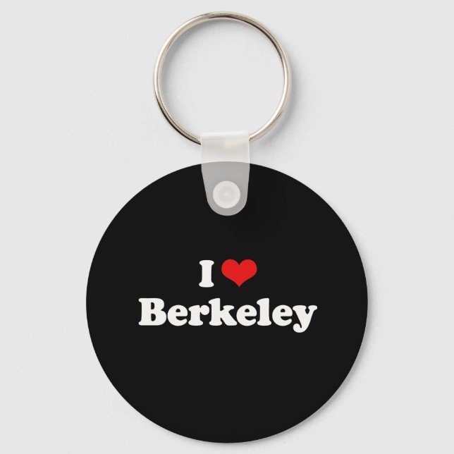 I Liebe Berkeley Tshirt White Tshirt Schlüsselanhänger (Vorderseite)