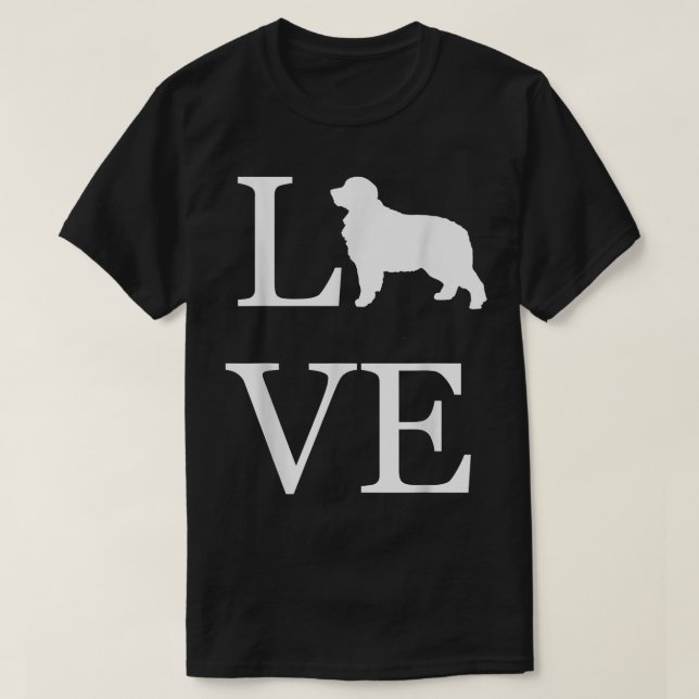 I Liebe Bernese Mountain Dog Lover White Graphic P T-Shirt (Design vorne)
