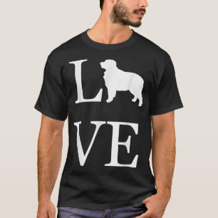 I Liebe Bernese Mountain Dog Lover White Graphic P T-Shirt