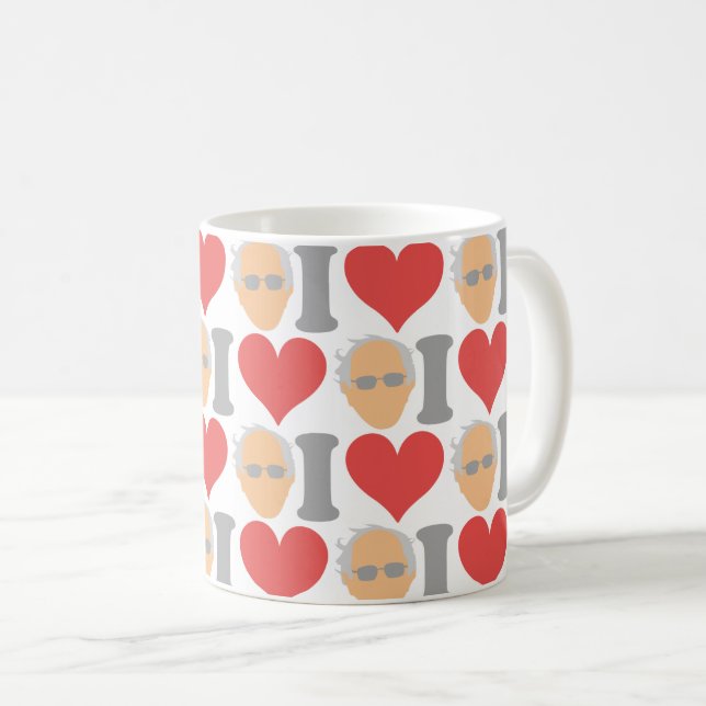 I Liebe Bernie Sanders Kaffeetasse (VorderseiteRechts)