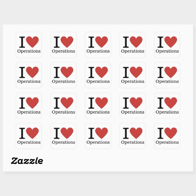 I. ❤️ Liebe - Betriebsabteilung - STICKER (Blatt)
