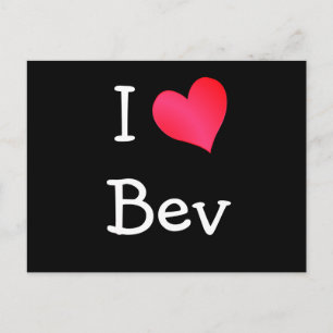 I Liebe Bev Postkarte