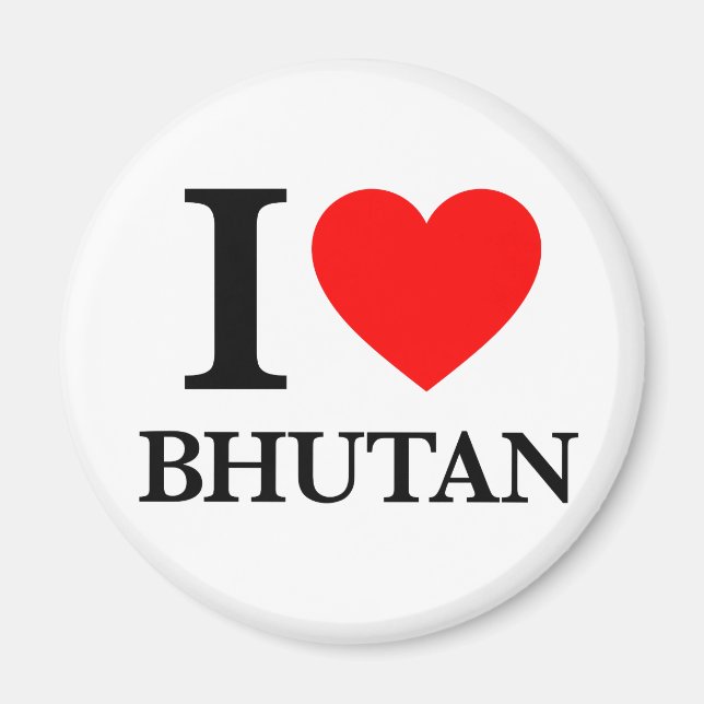 I Liebe Bhutan Magnet (Vorne)
