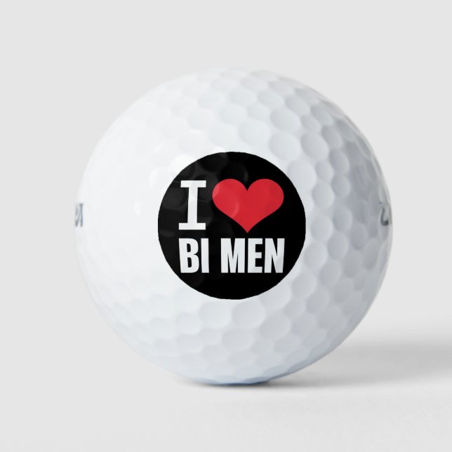 I Liebe Bi Me Bisexuelle Männer Bi Pride Bisexuell Golfball (Vorderseite)