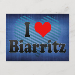 I Liebe Biarritz, Frankreich Postkarte