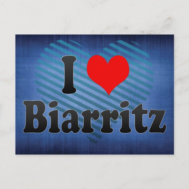 I Liebe Biarritz, Frankreich Postkarte (Vorderseite)