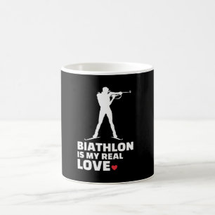 I Liebe Biathlon Stylish Biathlon Silhouette Kaffeetasse