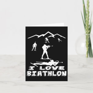 I Liebe Biathlon Wintersport Skitourenrennen Karte