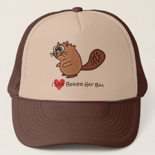 I Liebe-Biber-Hut-Bill-Fernlastfahrer-Hut Truckerkappe