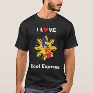 I Liebe Bicol grundlegendes dunkles T-Shirt