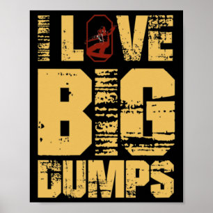 I Liebe Bid Dumps Snowboarden Poster