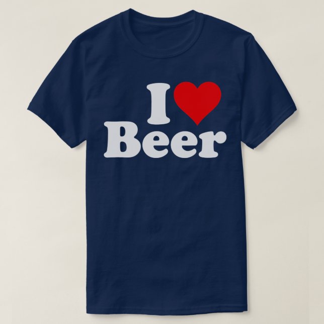 I LIEBE BIE ICH HERZ BIER  T-Shirt (Design vorne)