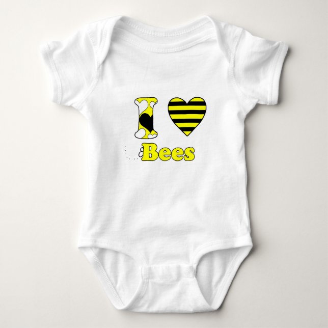 I Liebe Bienen Baby Strampler (Vorderseite)