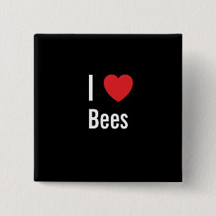 I Liebe Bienen Button