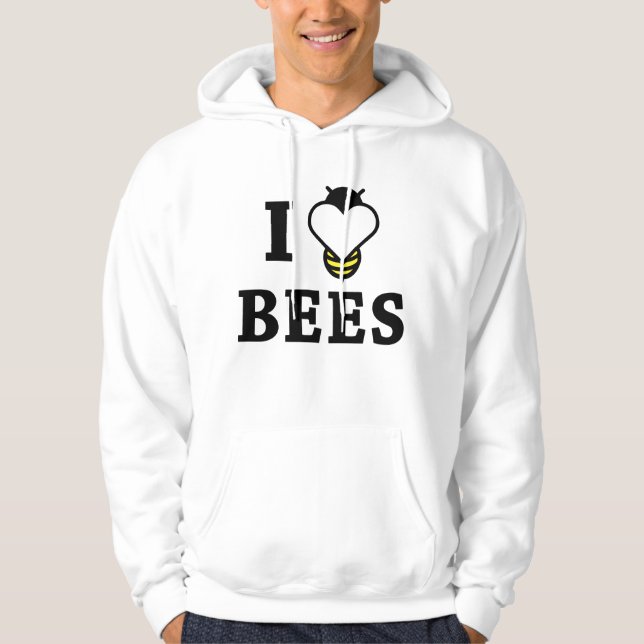 I Liebe Bienen Hoodie (Vorderseite)