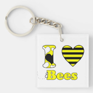 I Liebe Bienen Schlüsselanhänger