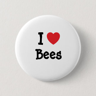 I Liebe Bienenherz Button