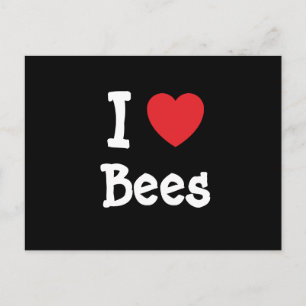 I Liebe Bienenherz Postkarte