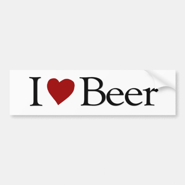 I Liebe-Bier Autoaufkleber (Vorne)