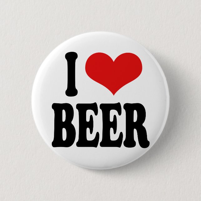 I Liebe-Bier Button (Vorderseite)