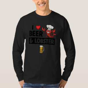 I Liebe Bier Hummer Cajun Boil Seafood Gumbo Mardi T-Shirt