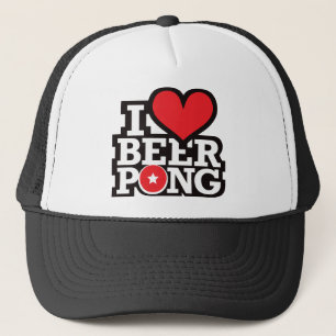 I Liebe-Bier Pong v2 - Rot Truckerkappe