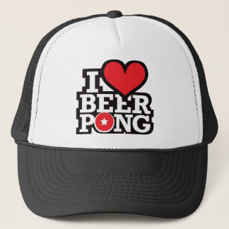 I Liebe-Bier Pong v2 - Rot Truckerkappe