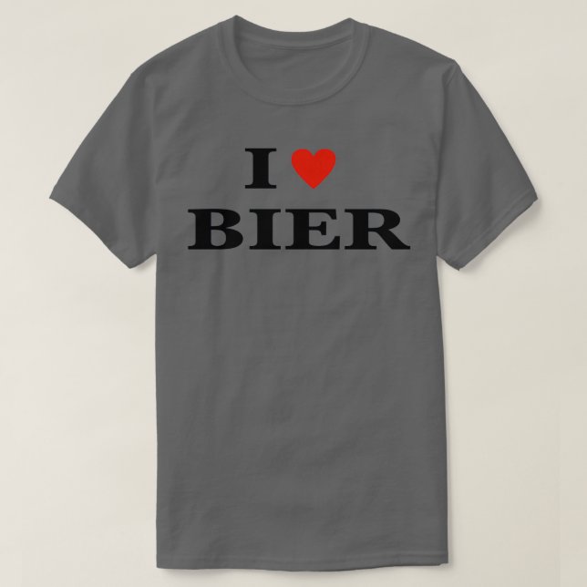 I LIEBE BIER T-Shirt (Design vorne)