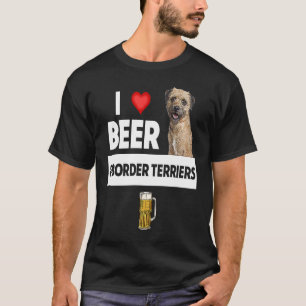 I Liebe Bier und Grenz Terriers Dog Mama Vater Dri T-Shirt