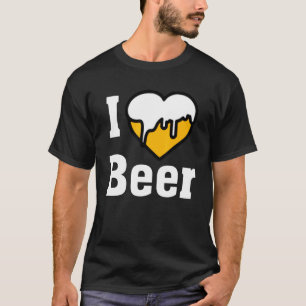 I Liebe Bierherz-Bierglas für Männer Frauen T-Shirt