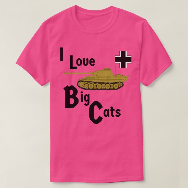 I Liebe Big Cats Panther T-Shirt (Design vorne)