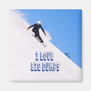 I Liebe Big Dumps Schnee Ski Downhill Magnet