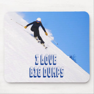 I Liebe Big Dumps Schnee Ski Downhill Mousepad