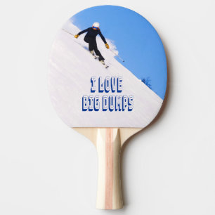 I Liebe Big Dumps Schnee Ski Downhill Tischtennis Schläger