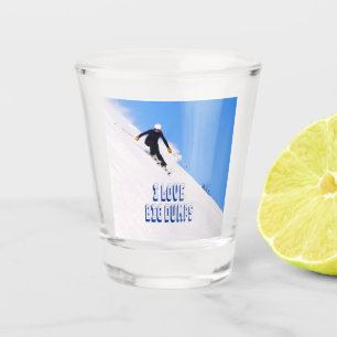 I Liebe Big Dumps Schnee Skiabfahrt Schnapsglas