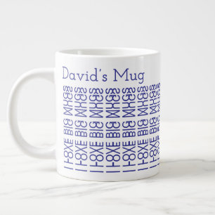 I Liebe Big Tasse & Name Versteckte Geheimmeldung 