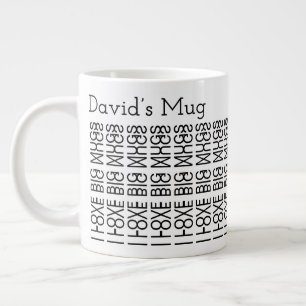 I Liebe Big Tasse & Name Versteckte Geheimmeldung
