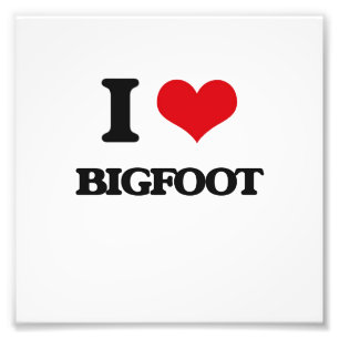 I Liebe Bigfoot Fotodruck