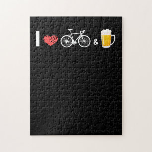 I Liebe Bikes und Bier - Fahrrad Puzzle