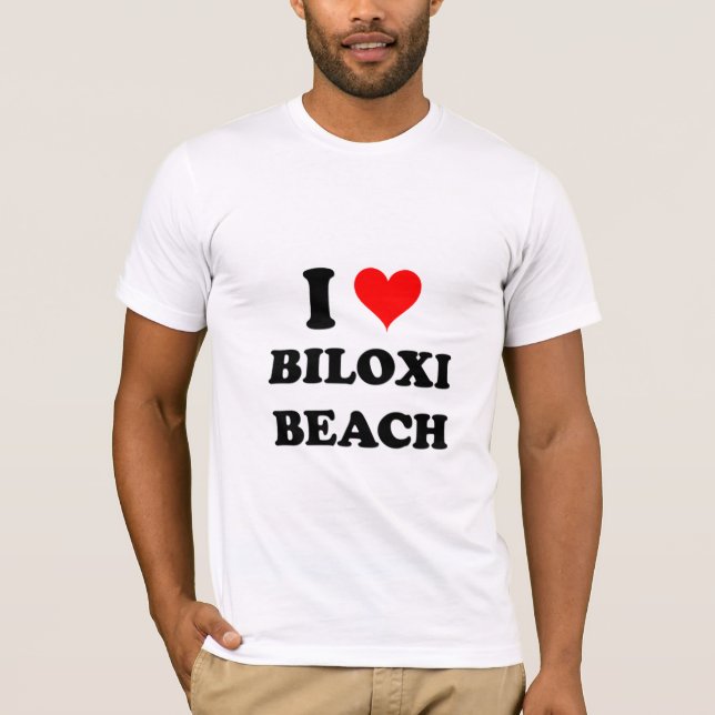 I Liebe Biloxi Strand T-Shirt (Vorderseite)