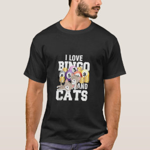 I Liebe Bingo Balls Gamer Luck Game Player Gamblin T-Shirt
