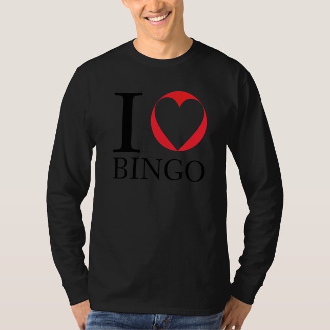 I Liebe Bingo Funny Bingo Funny Bingo T-Shirt (Vorderseite)