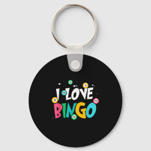 I Liebe Bingo Game Lover Player Spaß Schlüsselanhänger